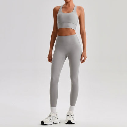 Women Yoga Fitness Set Sports Bra and Leggings (Set top and bottom)