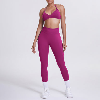 Seamless High-Waist Yoga Bra And Leggings Set