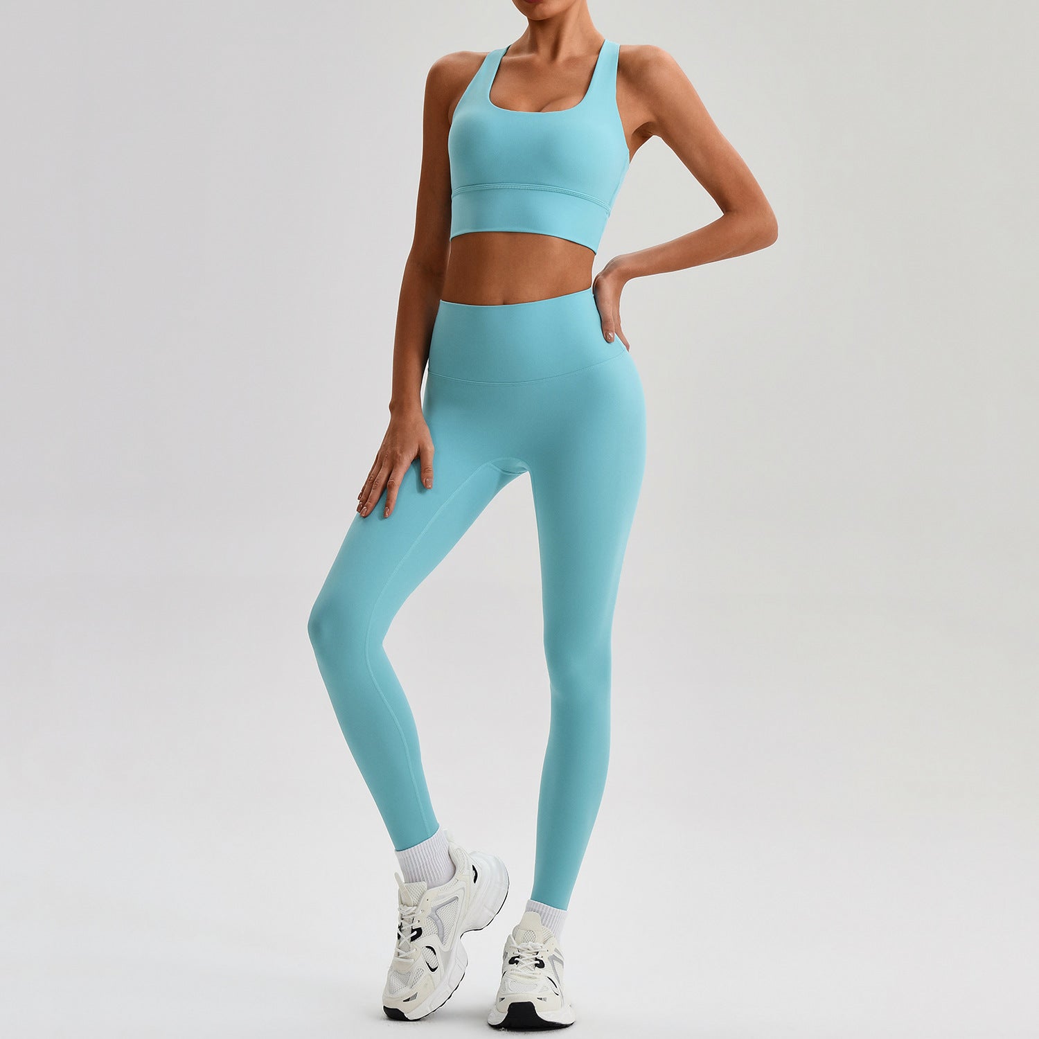 Women Yoga Fitness Set Sports Bra and Leggings (Set top and bottom)