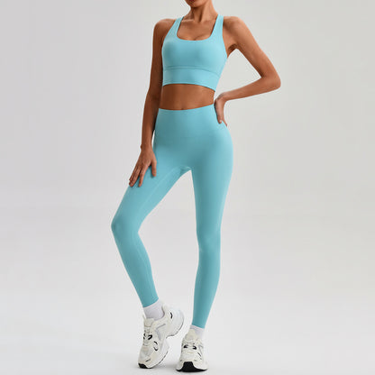Women Yoga Fitness Set Sports Bra and Leggings (Set top and bottom)