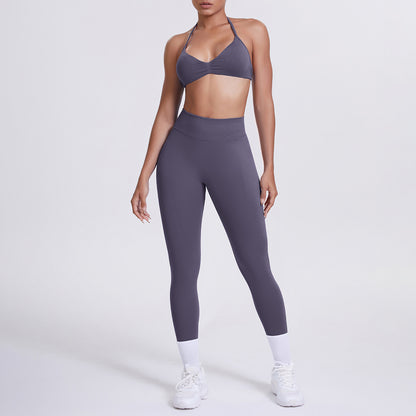 Seamless High-Waist Yoga Bra And Leggings Set