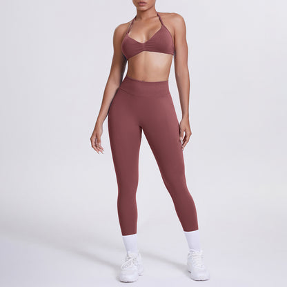 Seamless High-Waist Yoga Bra And Leggings Set