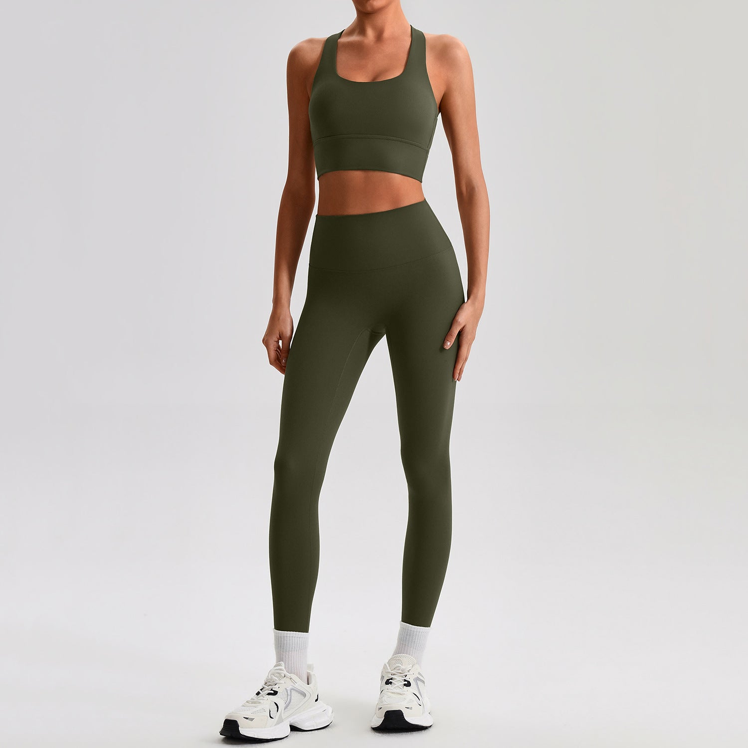Women Yoga Fitness Set Sports Bra and Leggings (Set top and bottom)