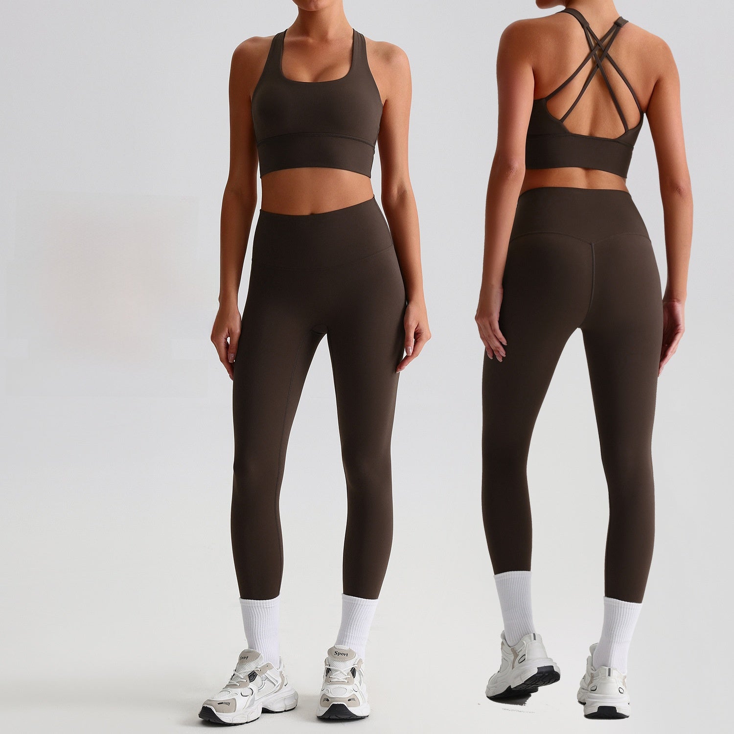 Women Yoga Fitness Set Sports Bra and Leggings (Set top and bottom)
