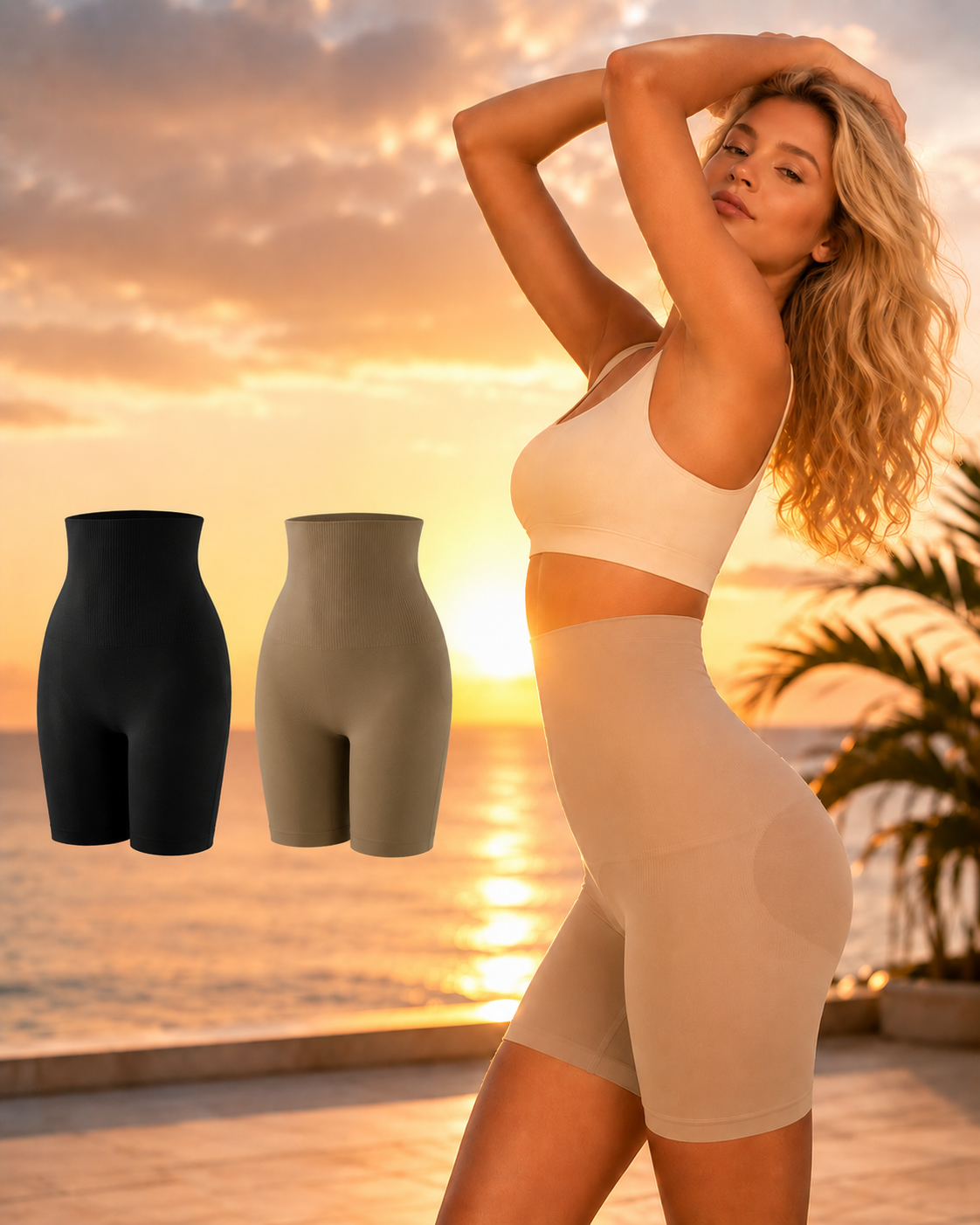 Seamless High-Waisted Shapewear Shorts