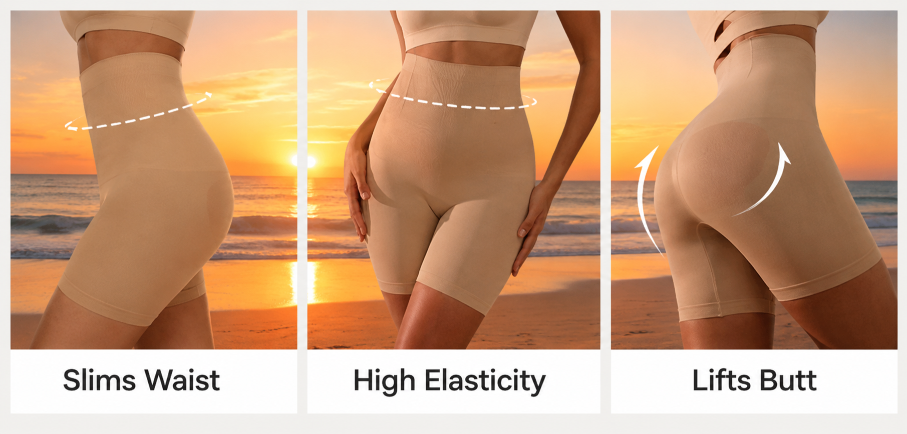 Seamless High-Waisted Shapewear Shorts
