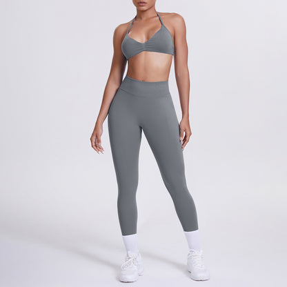 Seamless High-Waist Yoga Bra And Leggings Set