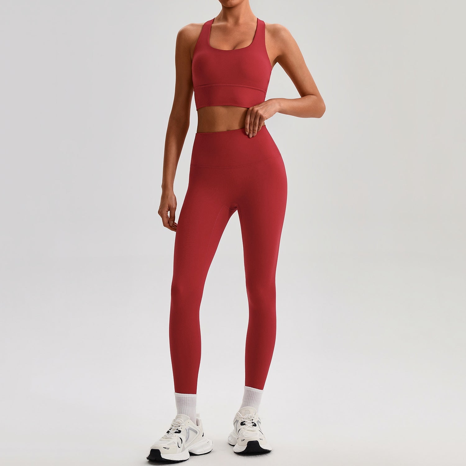 Women Yoga Fitness Set Sports Bra and Leggings (Set top and bottom)