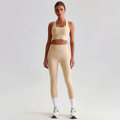 Women Yoga Fitness Set Sports Bra and Leggings (Set top and bottom)