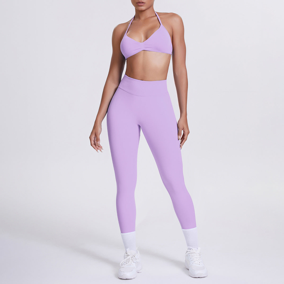 Seamless High-Waist Yoga Bra And Leggings Set