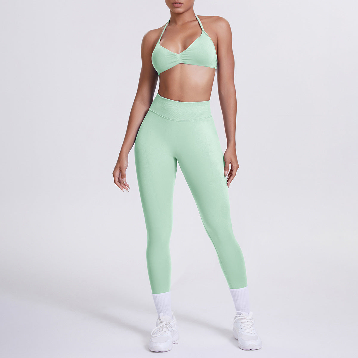 Seamless High-Waist Yoga Bra And Leggings Set