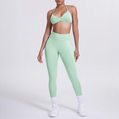 Seamless High-Waist Yoga Bra And Leggings Set