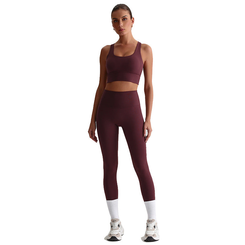 Women Yoga Fitness Set Sports Bra and Leggings (Set top and bottom)
